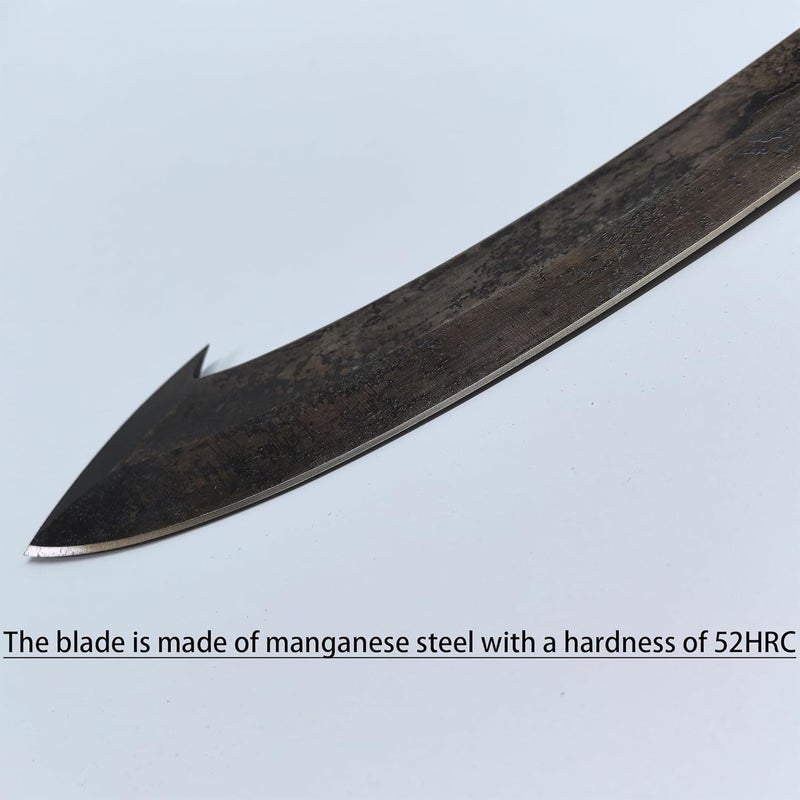 SV Handmade cast Manganese Steel Chopping Blade Sword, Full Tang, Outdoor, Hunting, Camping, Hiking, Survival, with Protective Cover, Multiple Styles to Choose from - Image 5